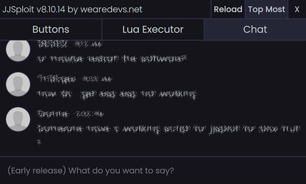 JJSploit global chat interface