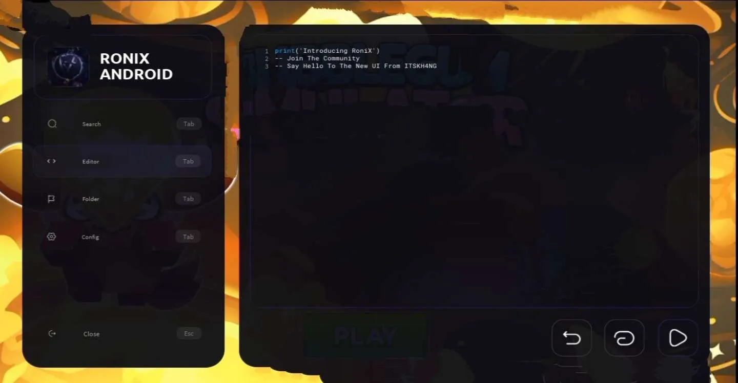 Ronix android interface