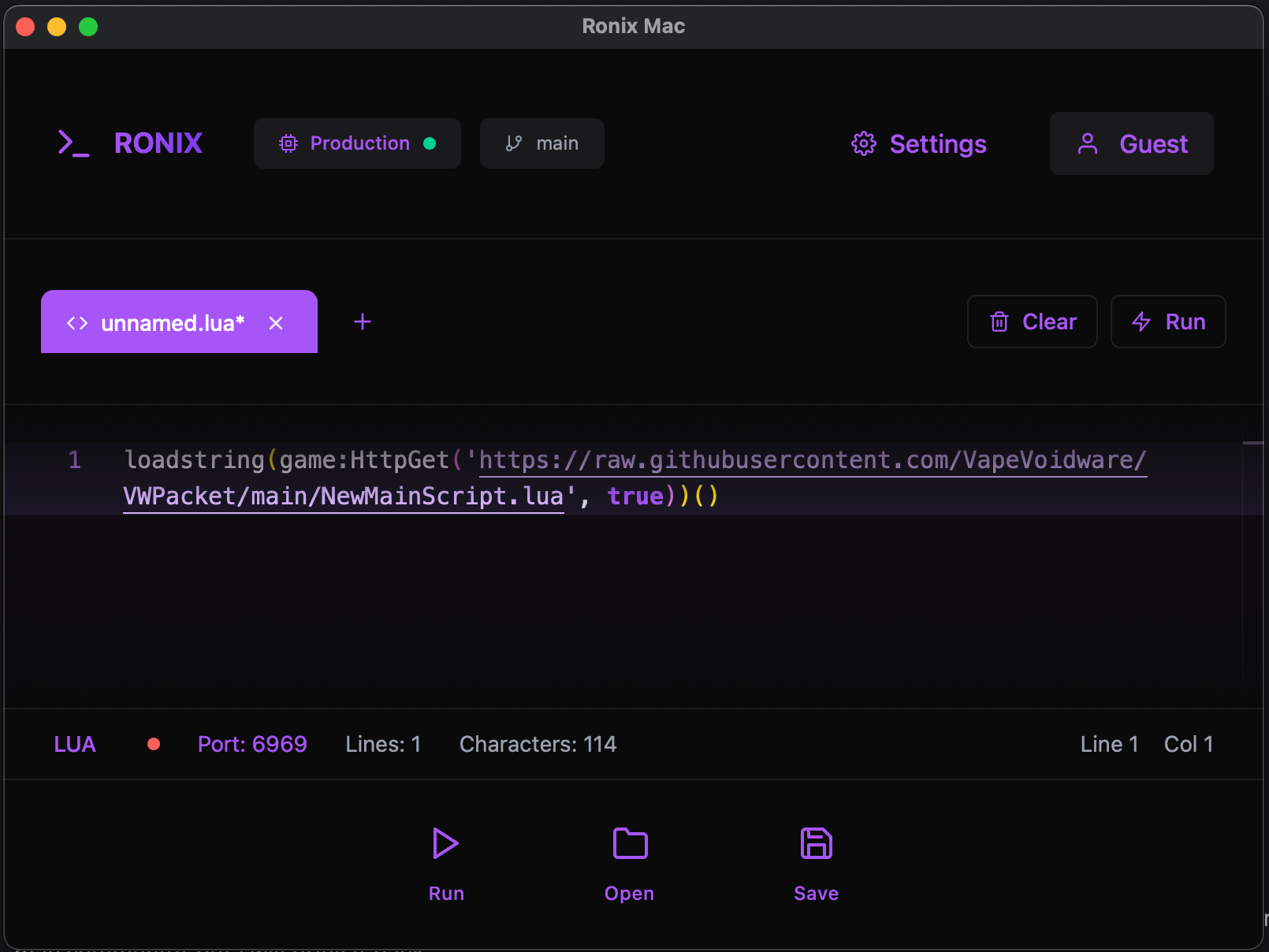 Ronix macos interface